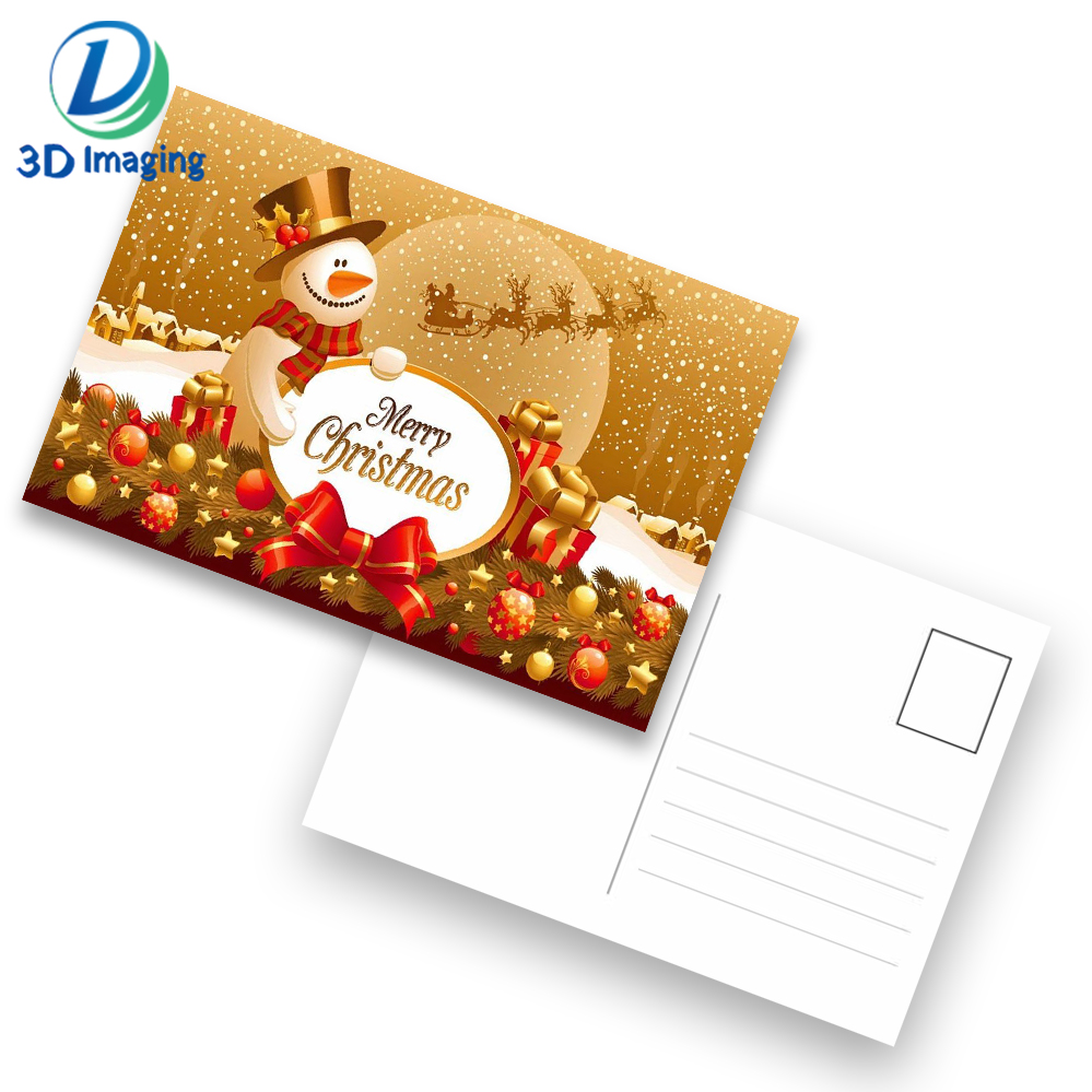 Merry Christmas Card flip effect 3d lenticular postcards printing
