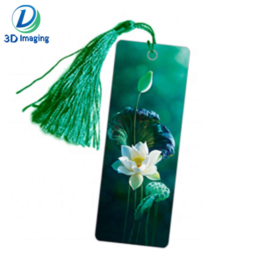 Plastic 3D Lenticular Bookmarks Custom flowers images