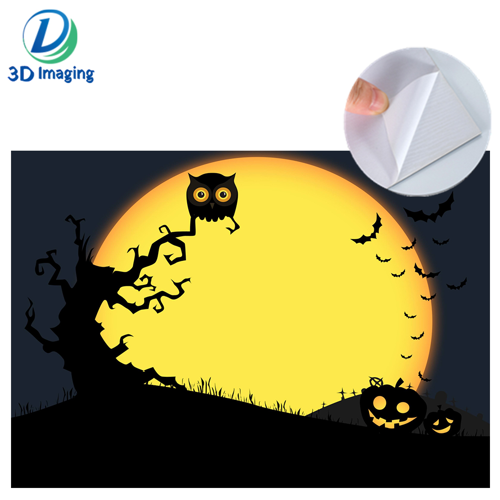 High quality custom size Halloween style lenticular printing stickers 3d sticker for decoration