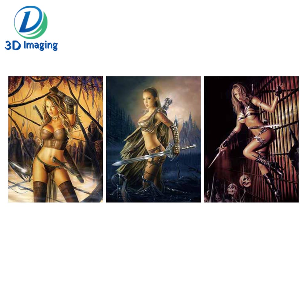 Promotional 30X40cm 3D Lenticular Flip Picture Naked girl 3d image