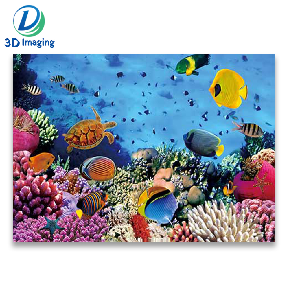 50x70cm Large sealife picture 3D lenticular printing poster big size 3d picture