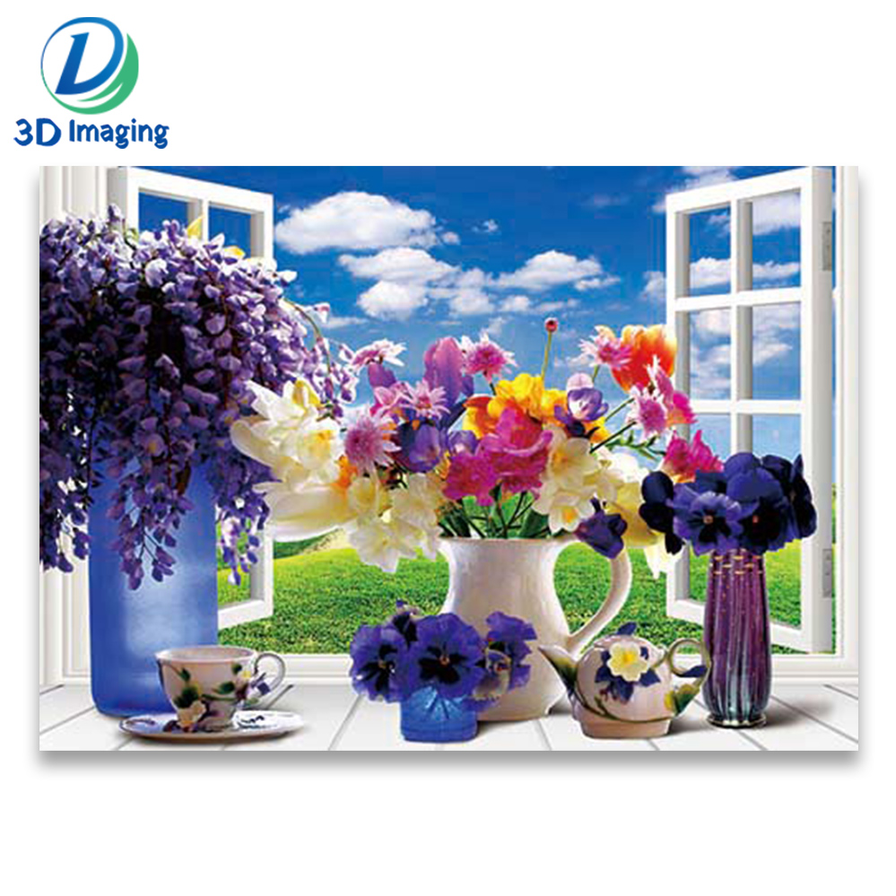 lenticular 3d flower picture big poster for wall decoration