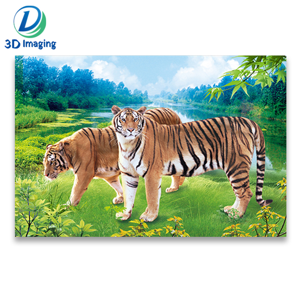 3D picture 5D lenticular picture of tiger for home decoration in stock