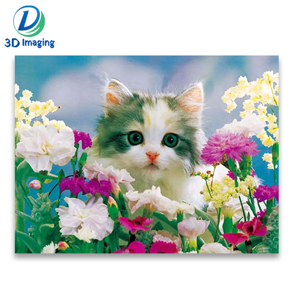 Wholesale PET 3d decorative wallpaper of animal dog cats