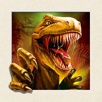 3d/5d lenticular moving picture effect painting dinosaur poster
