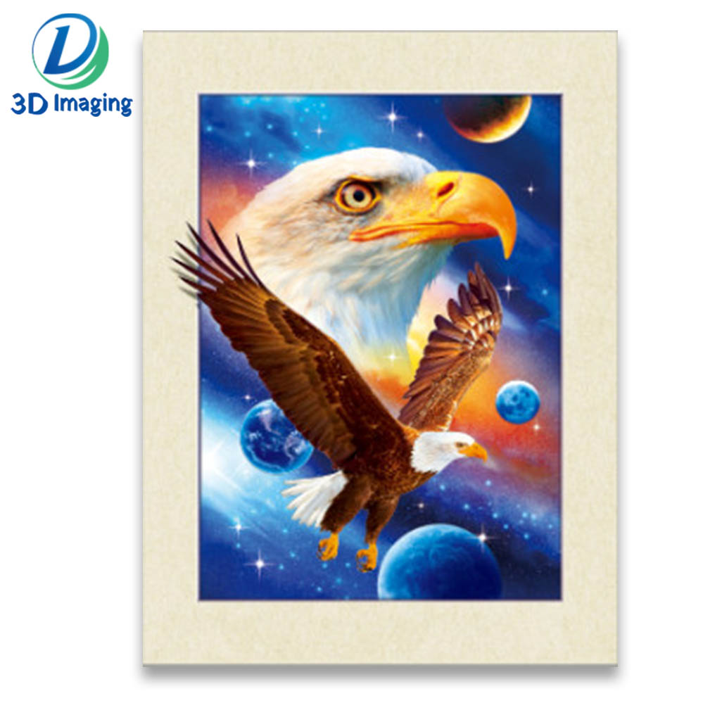 NEW DESIGN 5D lenticular picture with cheap price wholesale eagle 5d picture