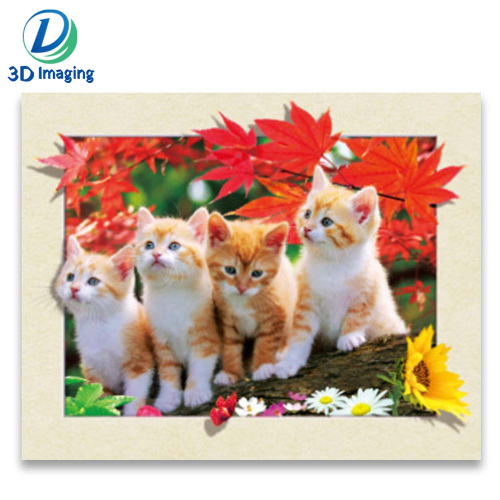 3d animal poster 5d printing lenticular picture hot sales
