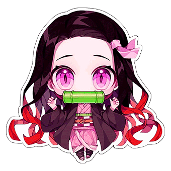 Hot Selling Nezuko Demon Slayer Anime Sticker Giyu Stickers Lenticular Printing Motion Waterproof Stickers