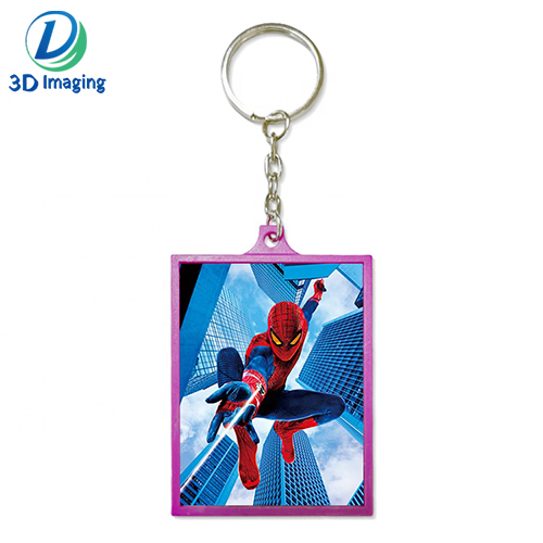 Spiderman Keychain 3D Personalised Key Chain Custom 3d lenticular keychain 3d anime keychain Marvel Design Keychain