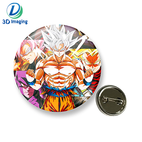 Wholesale Cartoon Design Anime Character Badges 3D Lenticular Badge Pins