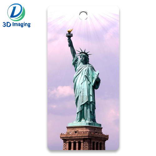 Waterproof Eco-friendly Plastic 3D Lenticular Bookmark American Statue of Liberty bookmark
